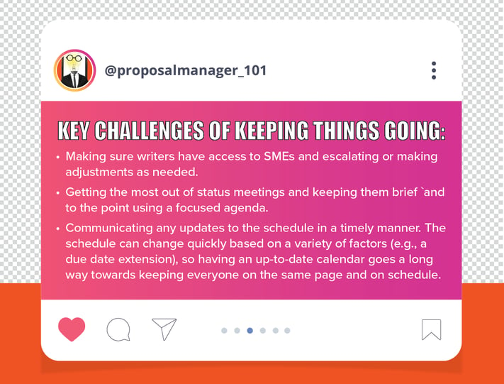 Proposal Manager Graphics_Key Challenges of Keeping Things Going