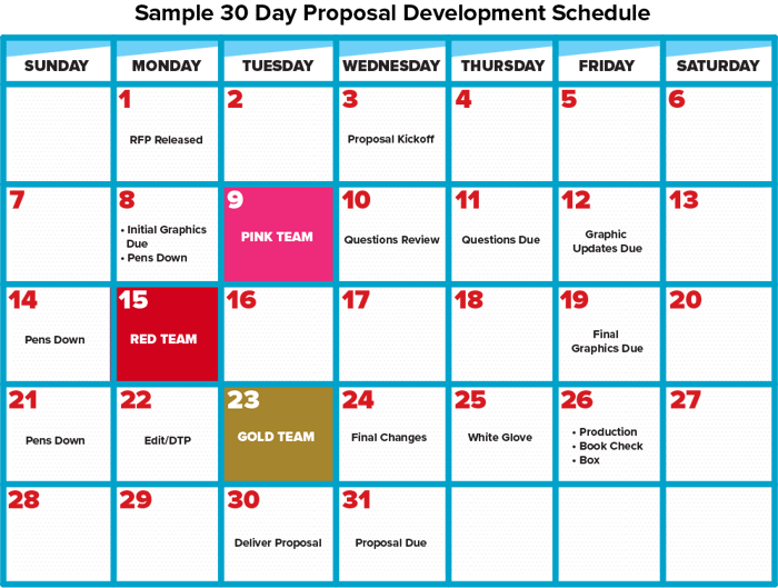 Sample 30-Day Proposal Development