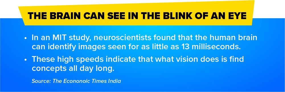 The Brain Can See in a Blink of an Eye